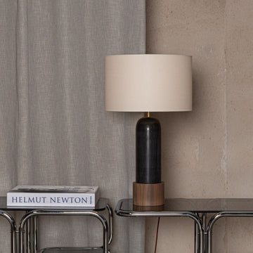 Pura Kelo Black Marble Table Lamp
