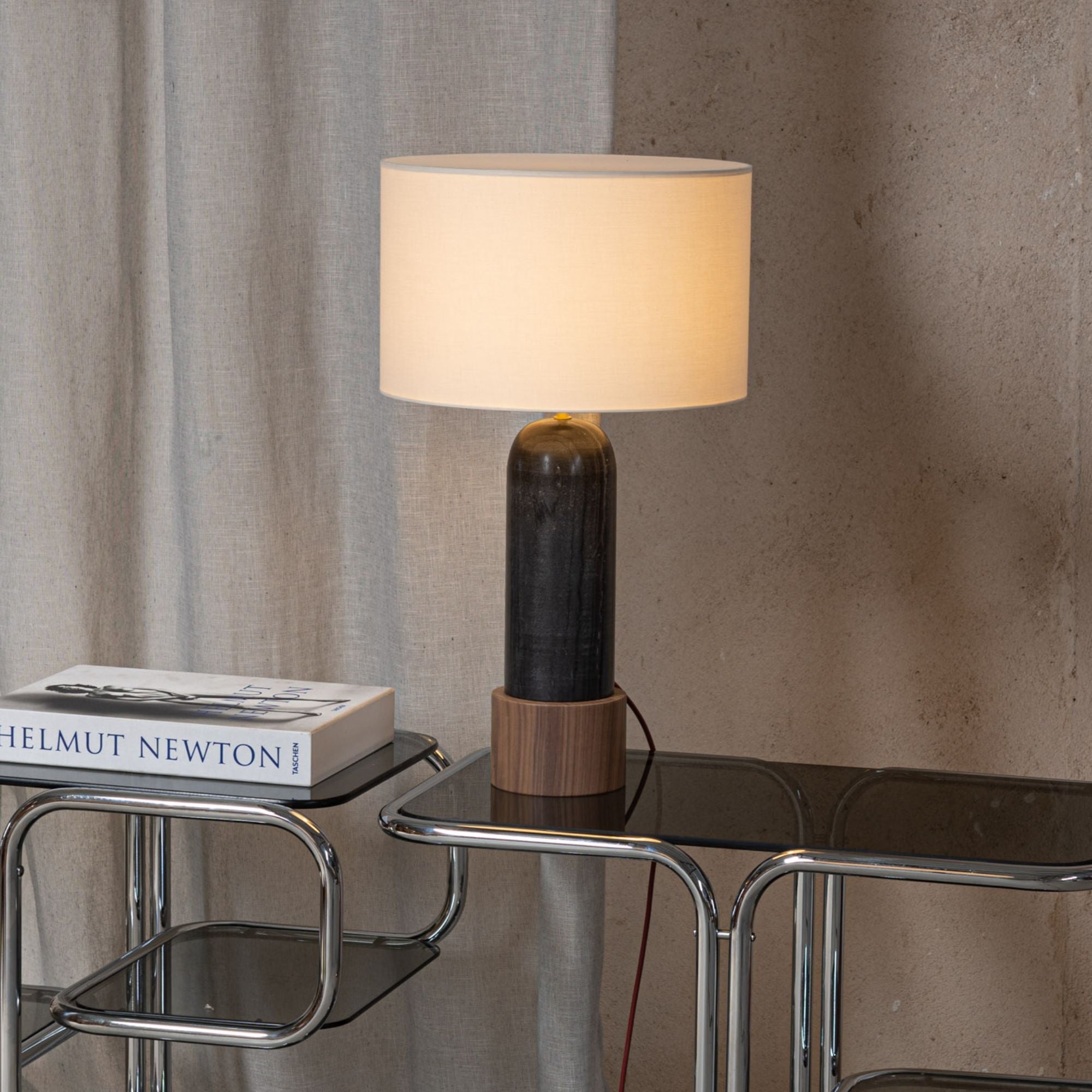 Pura Kelo Black Marble Table Lamp