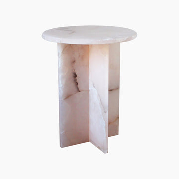 Rosie Pink Onyx Table