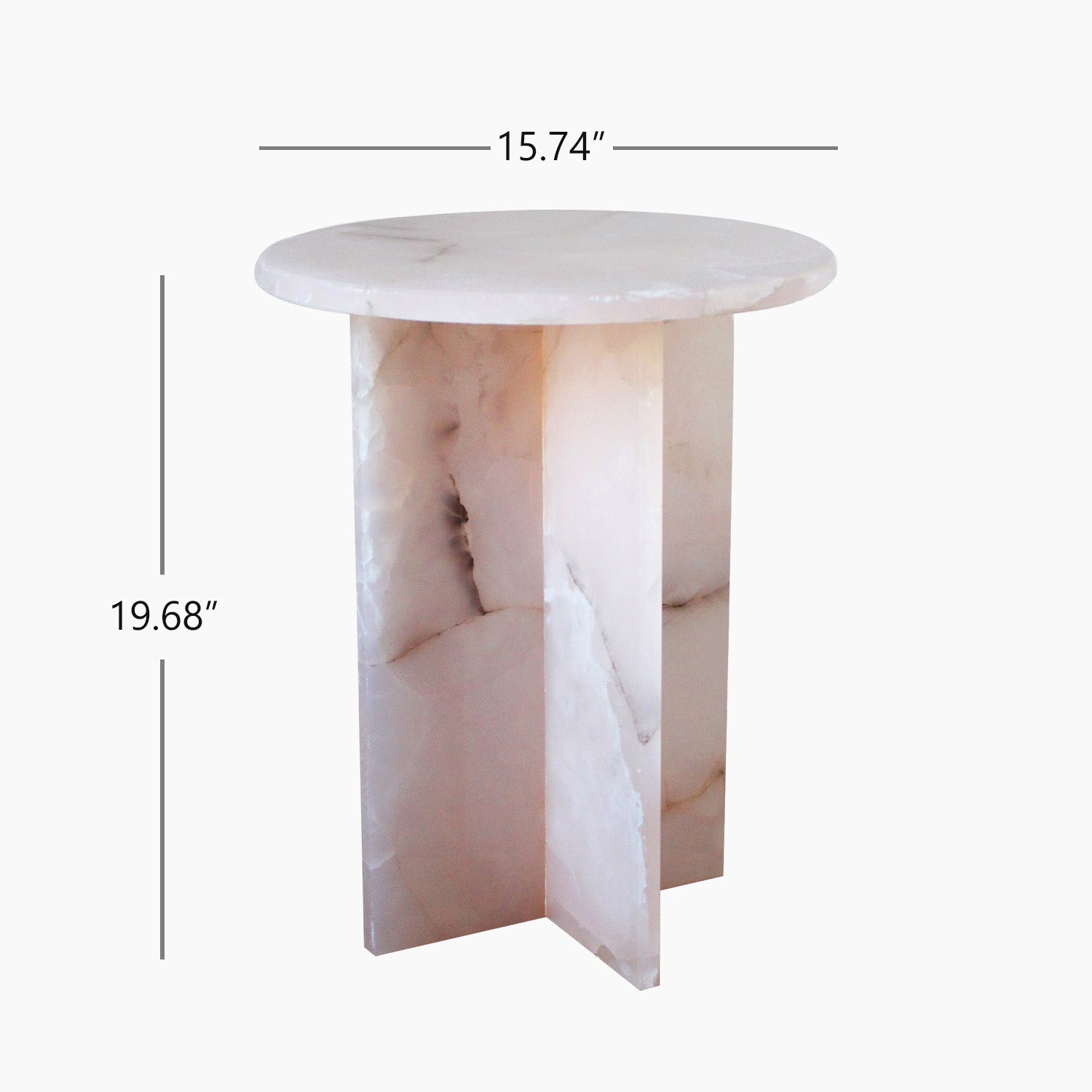 Rosie Pink Onyx Table