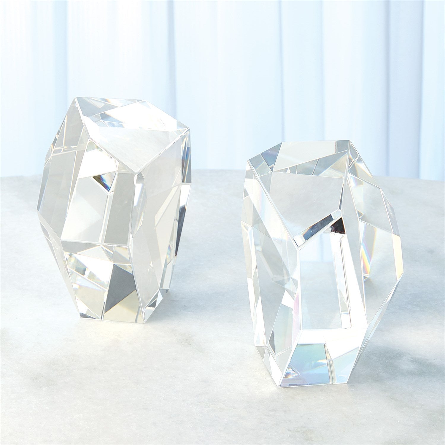 S/2 Crystal Bookends