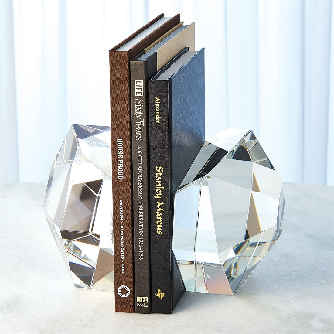 S/2 Crystal Bookends
