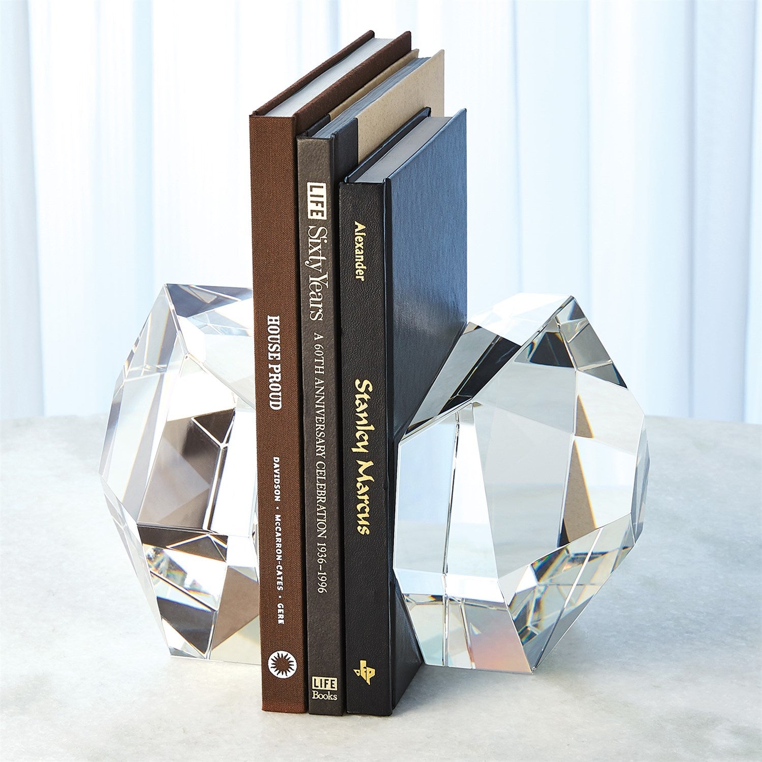 S/2 Crystal Bookends