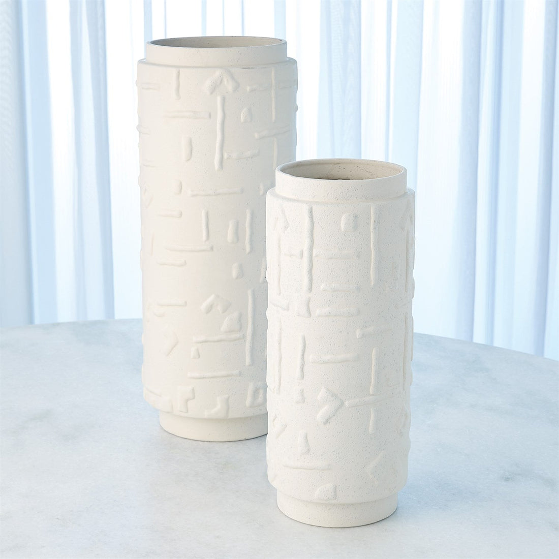 Sankuru Vases-Rustic White