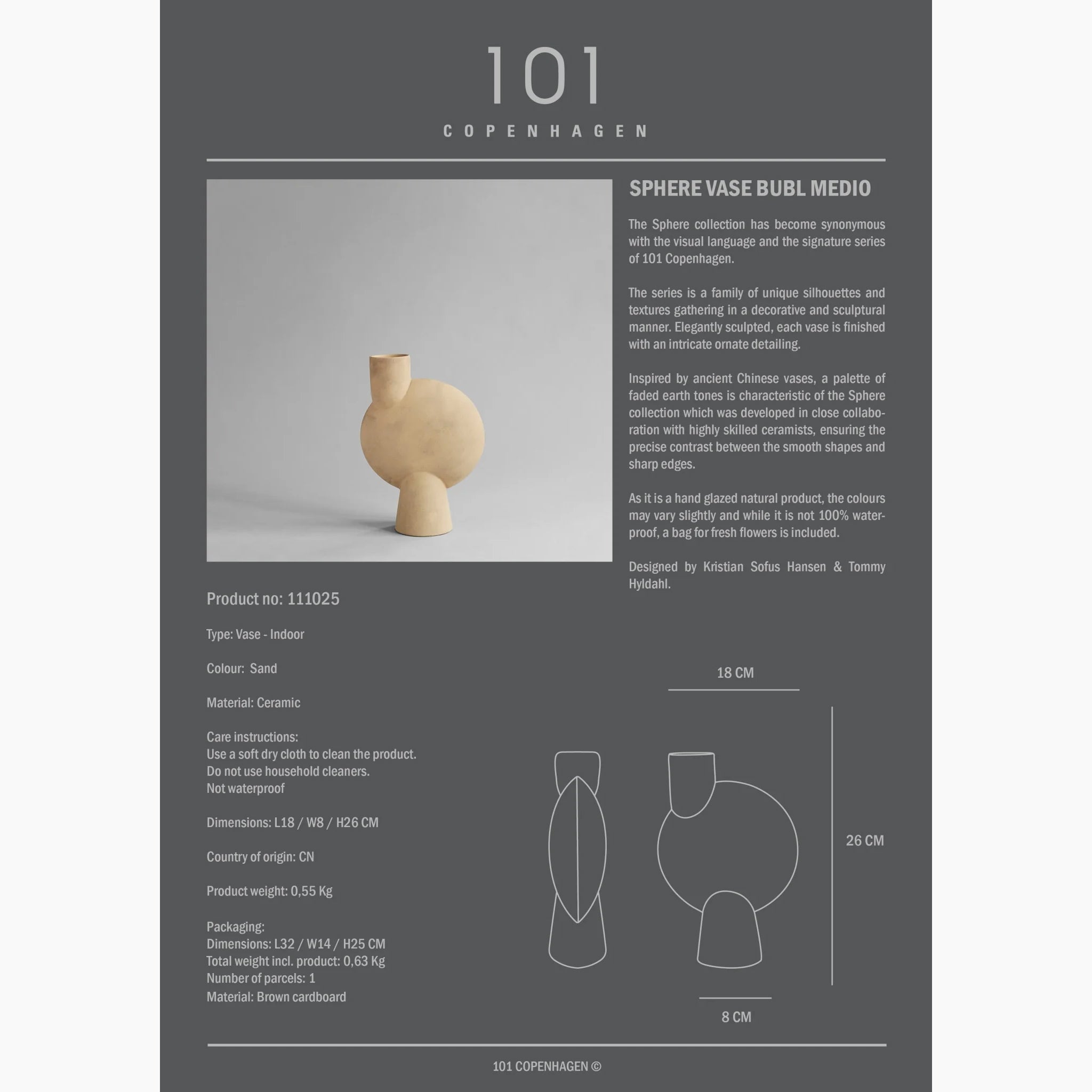 Sphere Vase Bubl - Medio