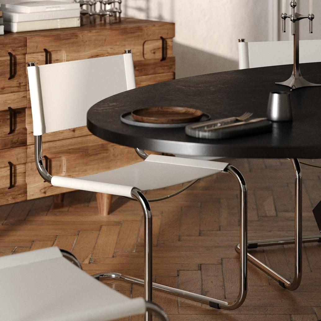 Stam Leather Side Chair