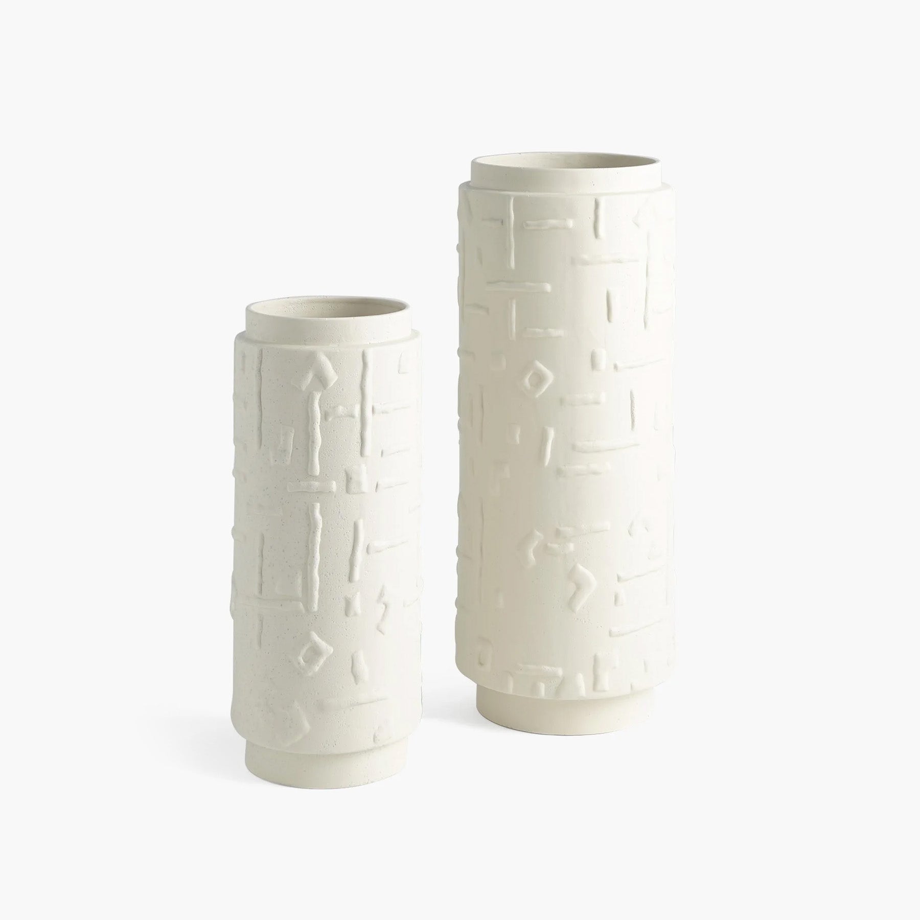 Sankuru Vases-Rustic White