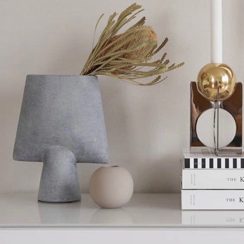 Sphere Vase Square - Mini - Light Grey