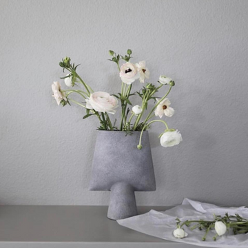 Sphere Vase Square - Mini - Light Grey