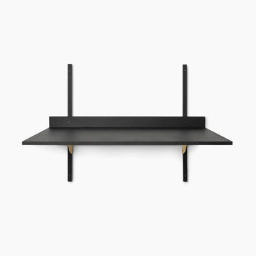 Sector Desk - Black Ash/Brass