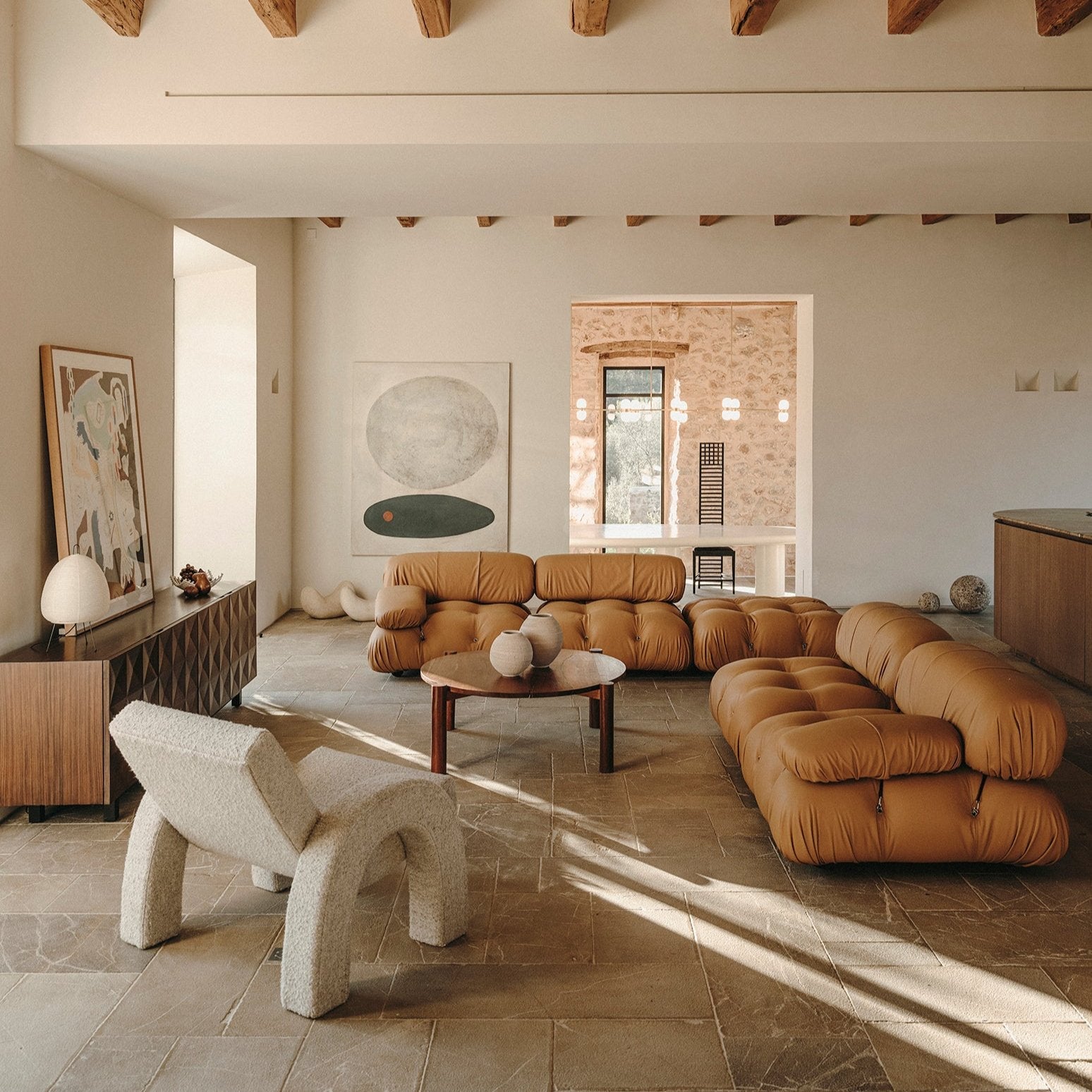 Arco Lounge Chair Boucle Natural