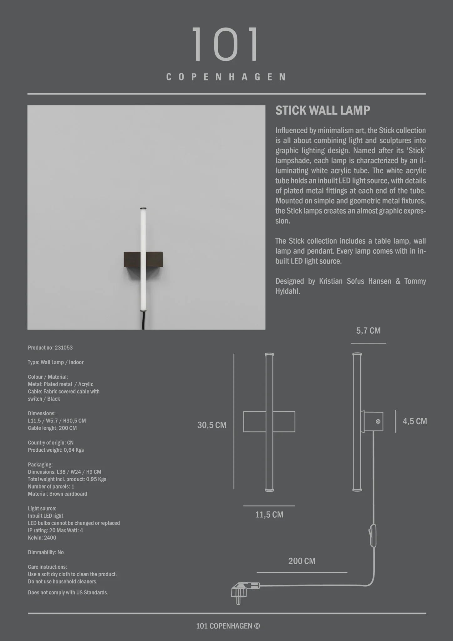 Stick Wall Lamp