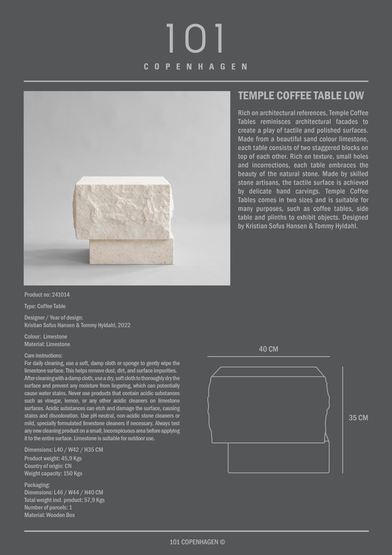 Temple Coffee Table, Low