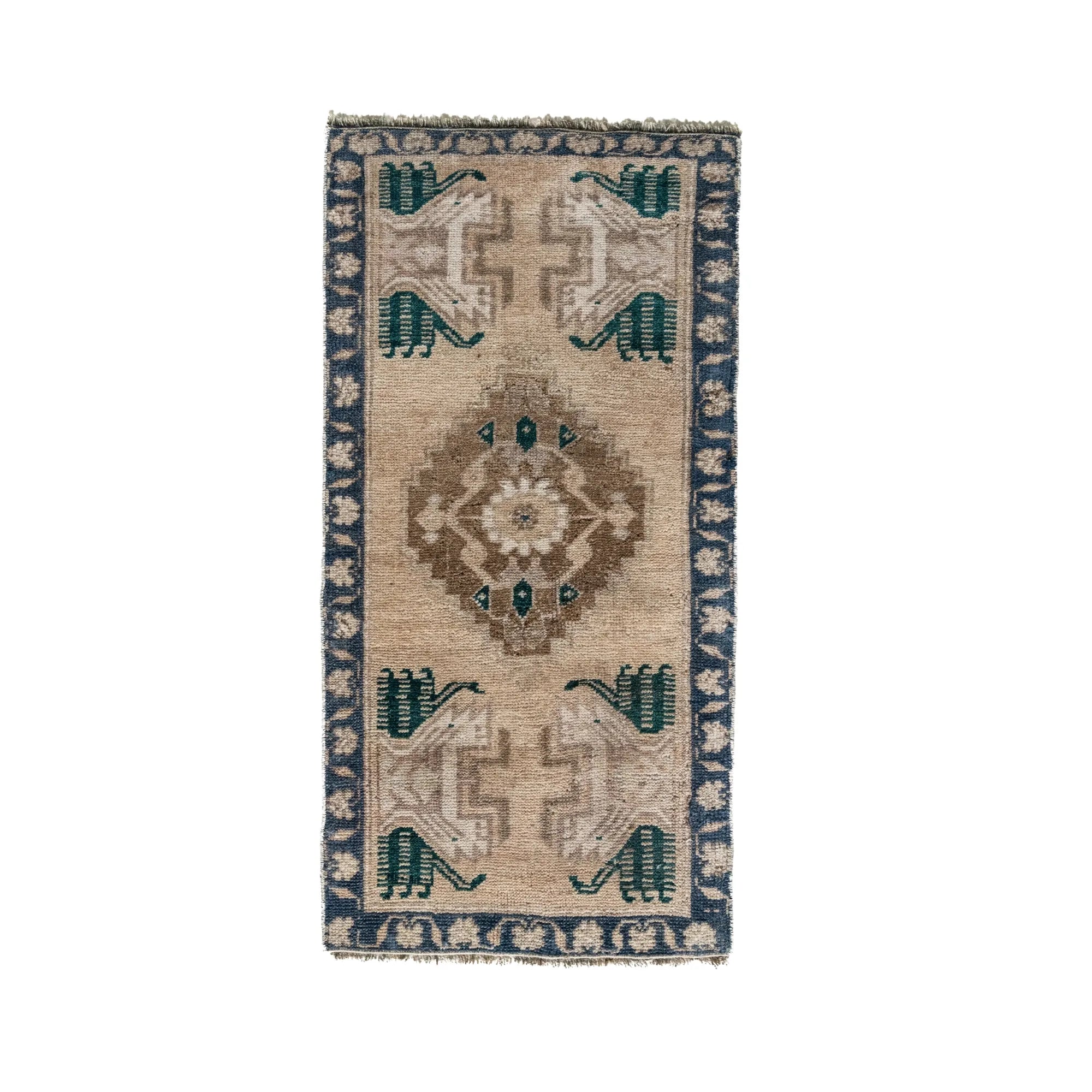 Vintage Turkish Mini Rug No. 721