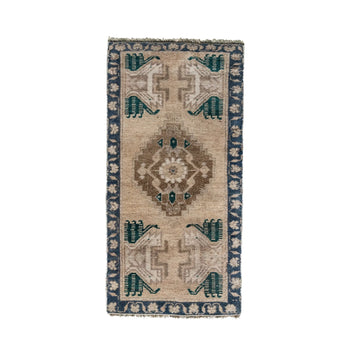 Vintage Turkish Mini Rug No. 721