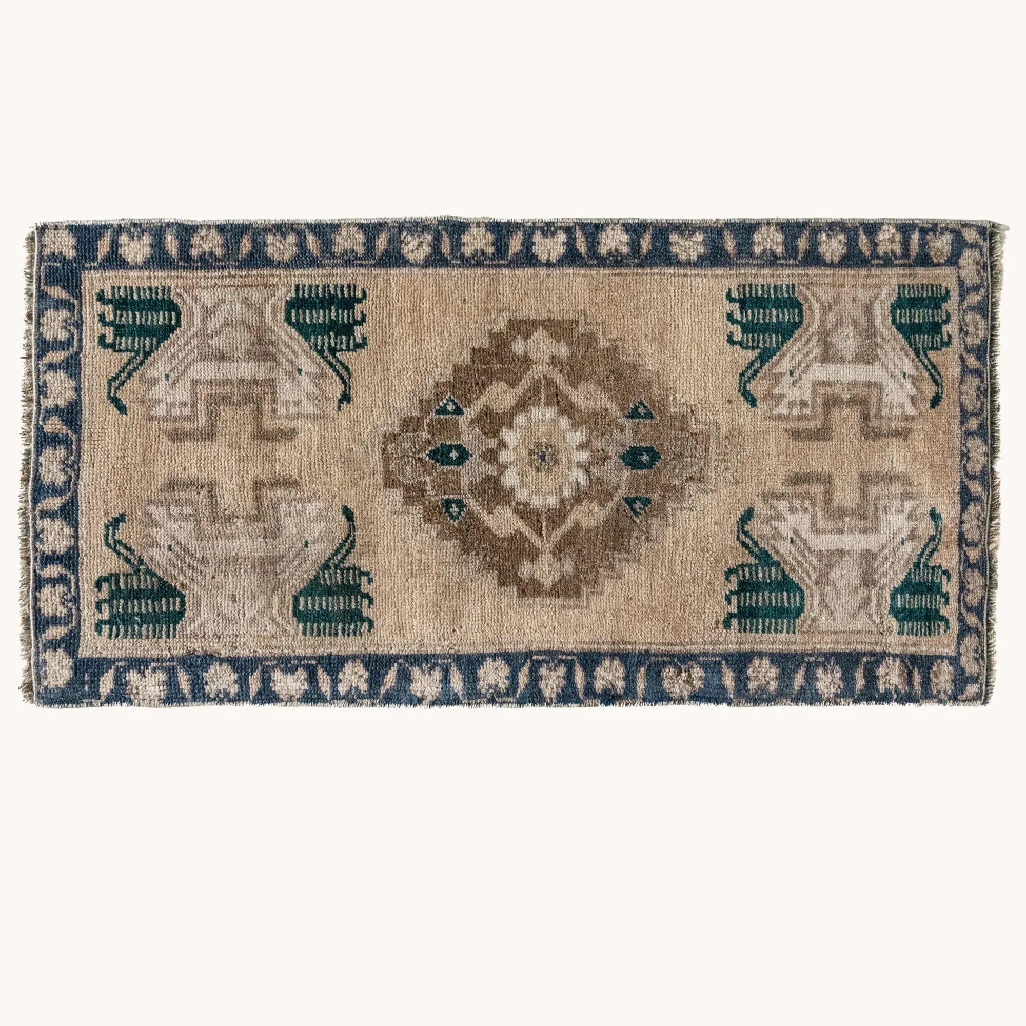Vintage Turkish Mini Rug No. 721