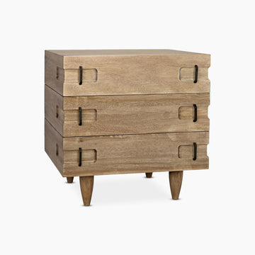 Eva 32" Side Table, Washed Walnut