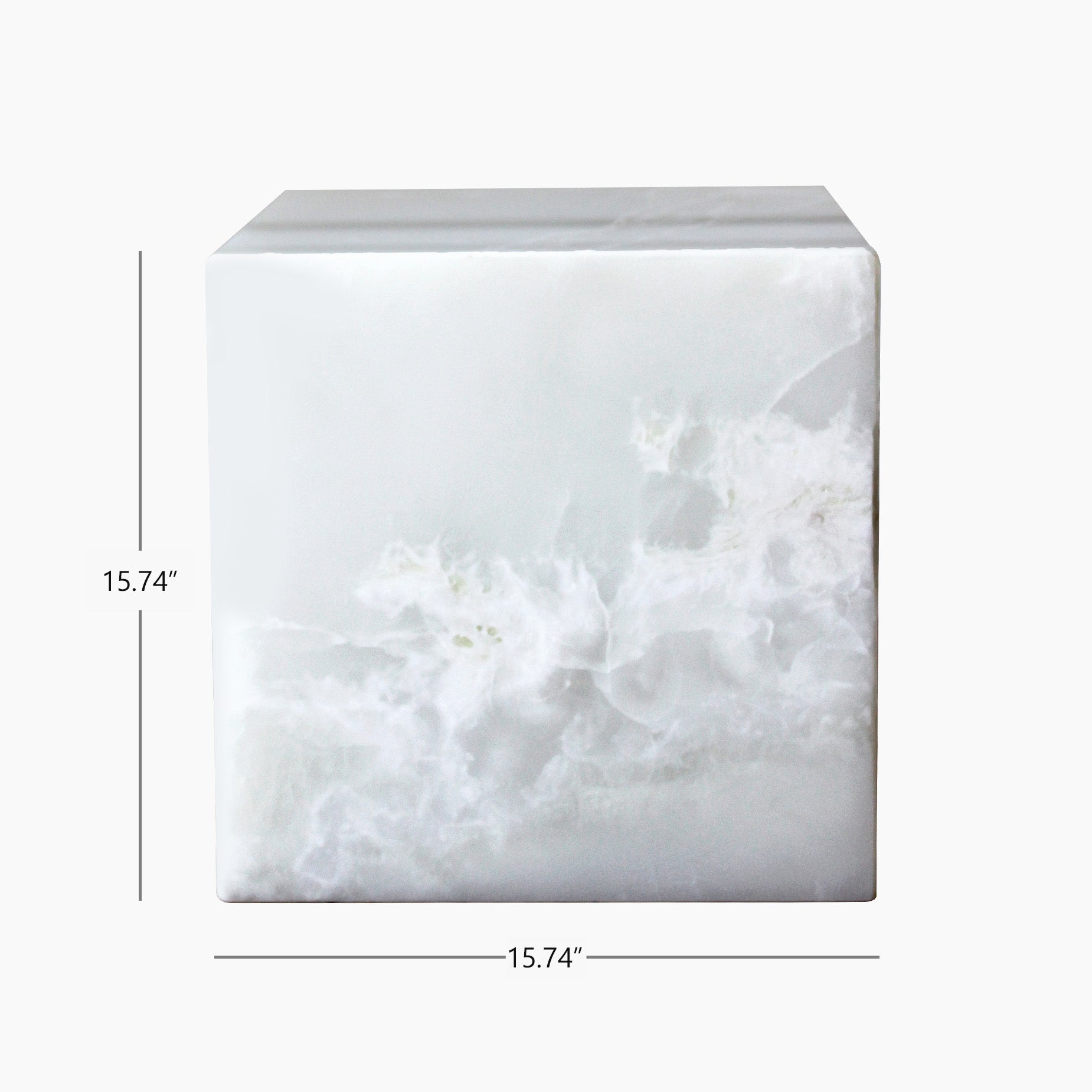 White Onyx Cubo Table