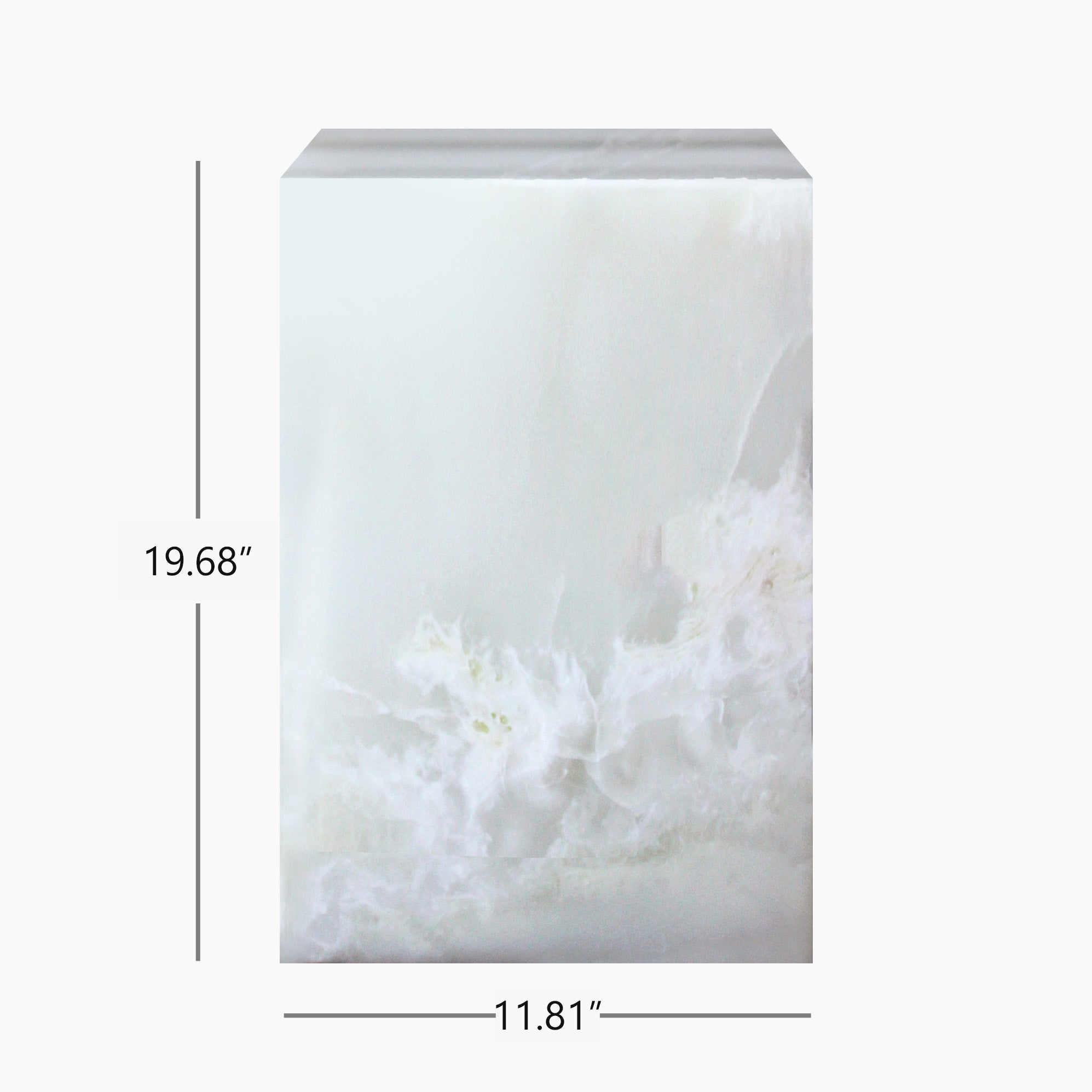 White Onyx Plinth Table
