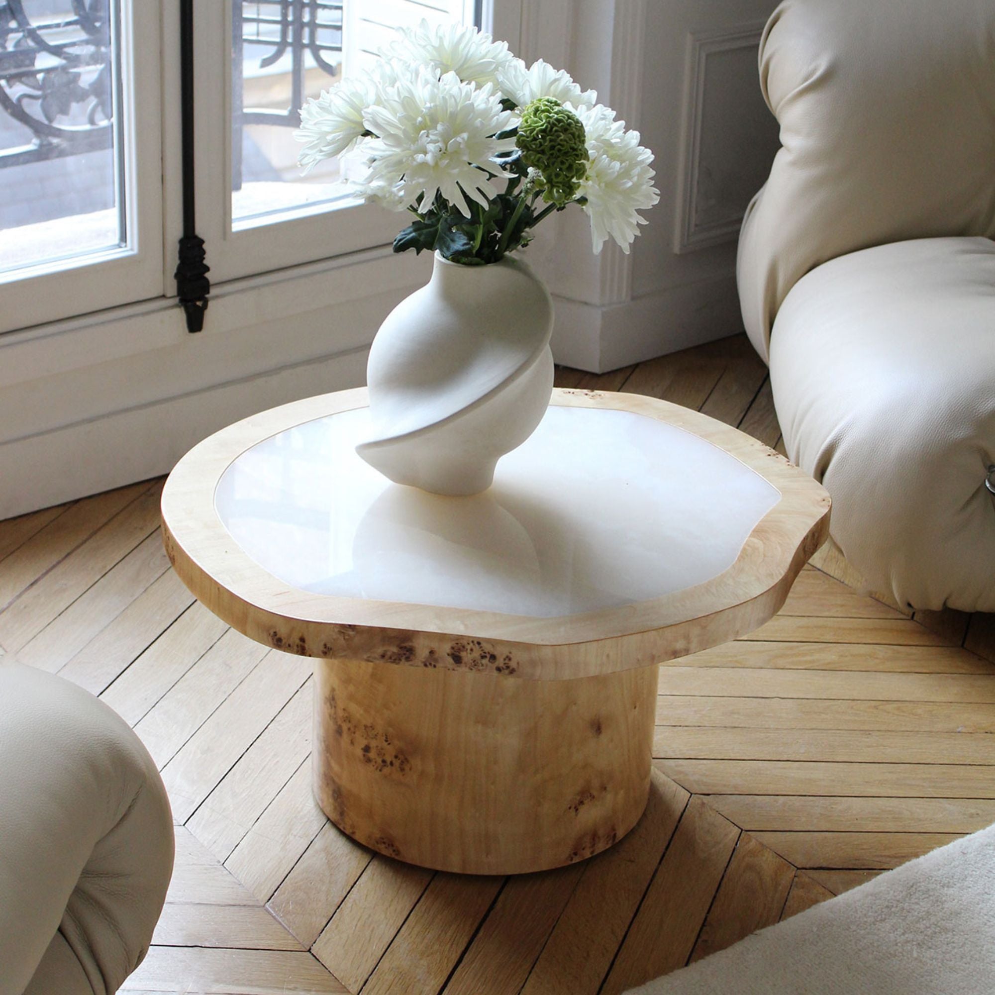 Wooden Joan Solo Coffee Table With Casters