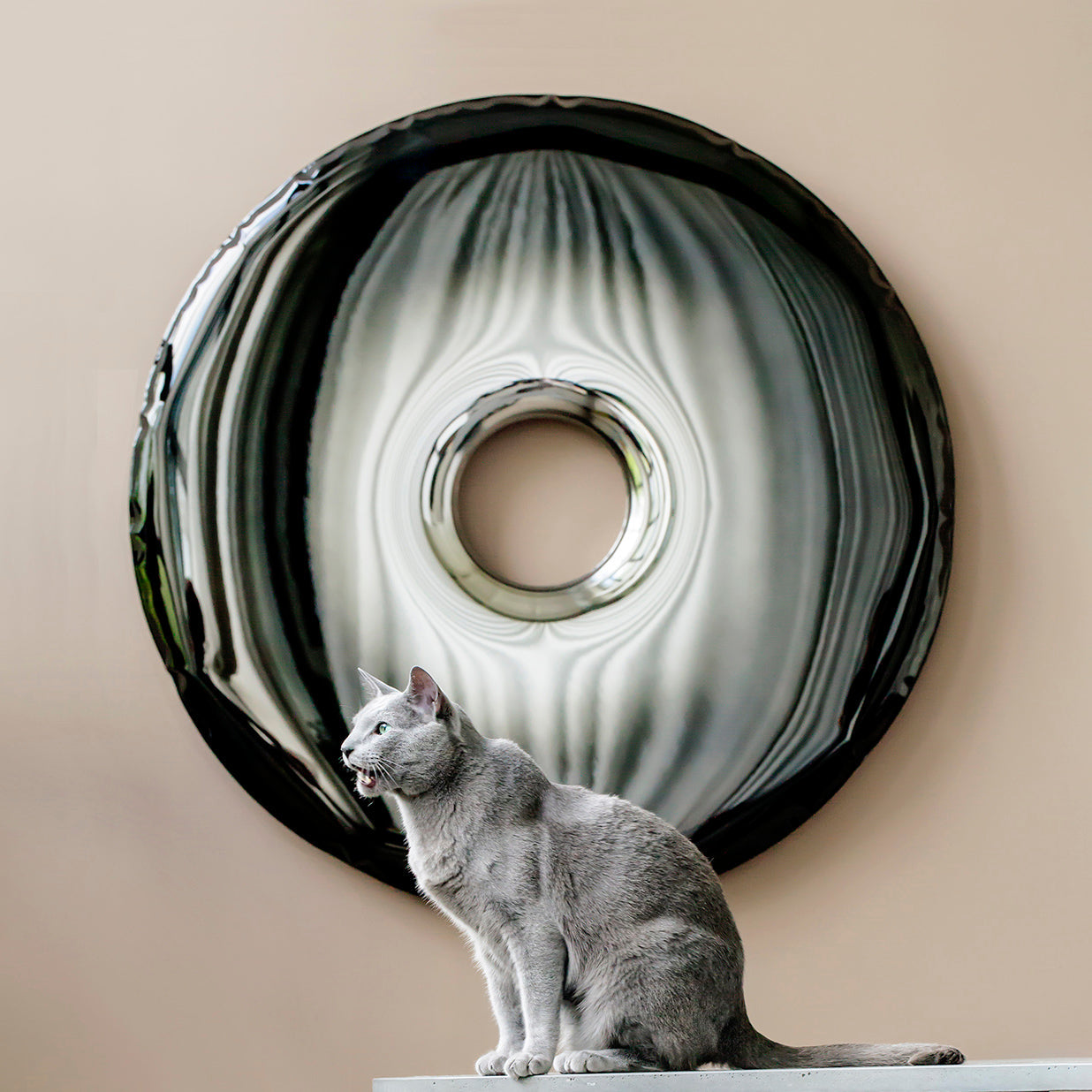 Stainless Steel Rondo 95 Wall Mirror