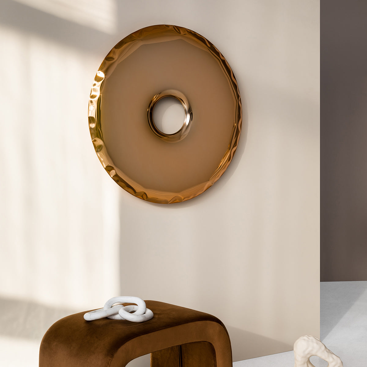 Stainless Steel Rondo 95 Wall Mirror