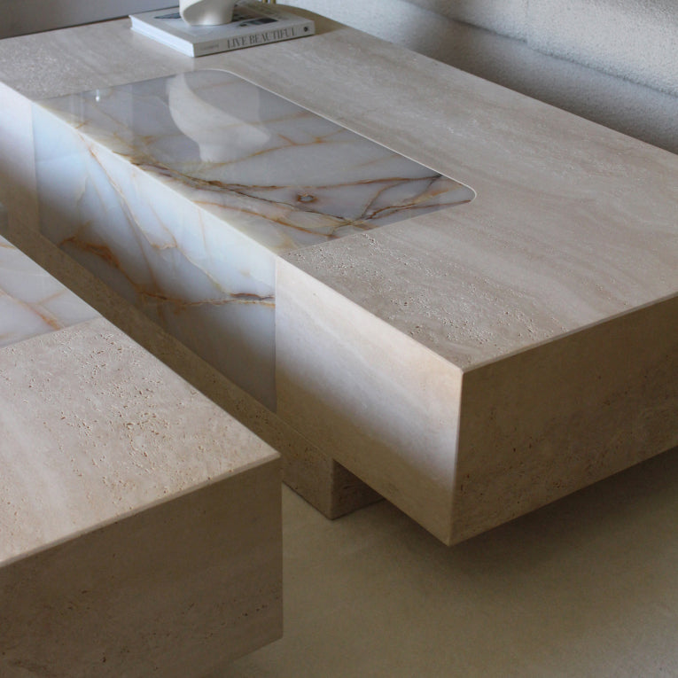 Baci Square Coffee Table with casters