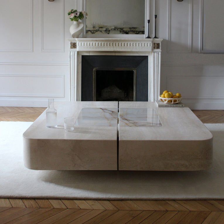Baci Square Coffee Table with casters