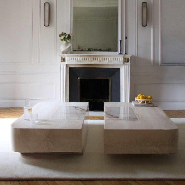 Baci Square Coffee Table with casters