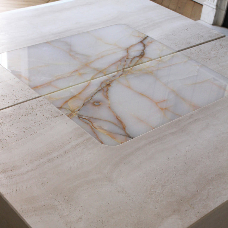 Baci Square Coffee Table with casters