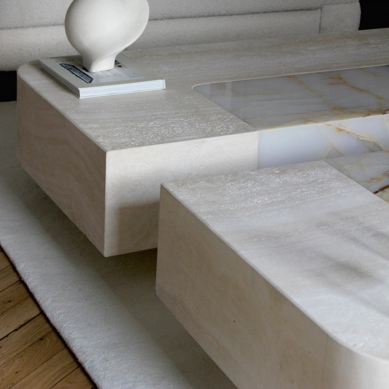 Baci Square Coffee Table with casters