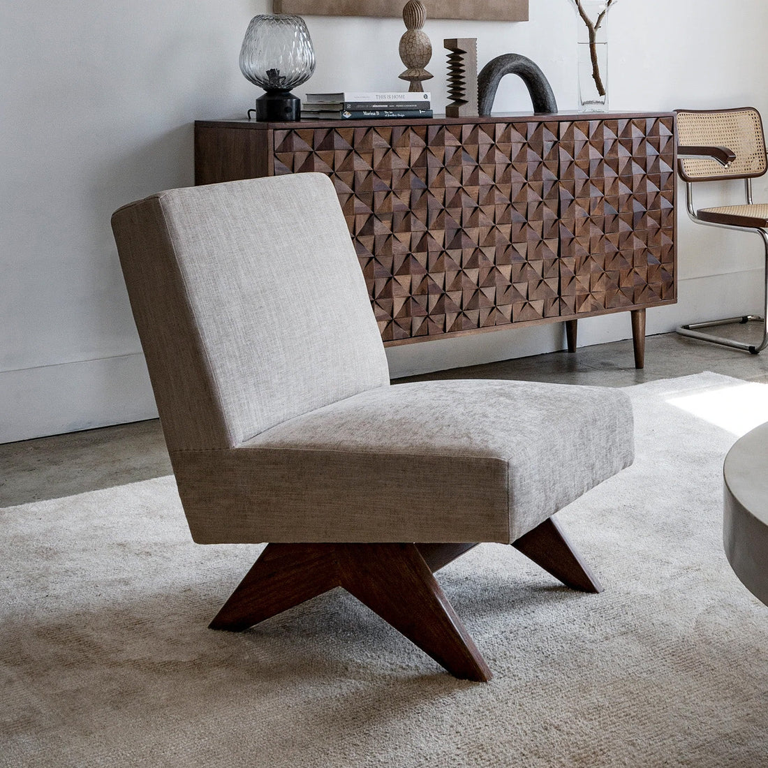 Jeanneret Lounge Sofa Chair - Ash Grey - Floor Model - Grade A