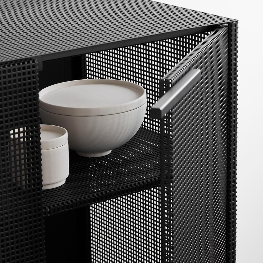 Kristina Dam Studio Grid Cabinet, Black