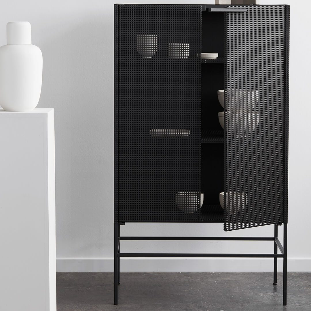 Kristina Dam Studio Grid Cabinet, Black