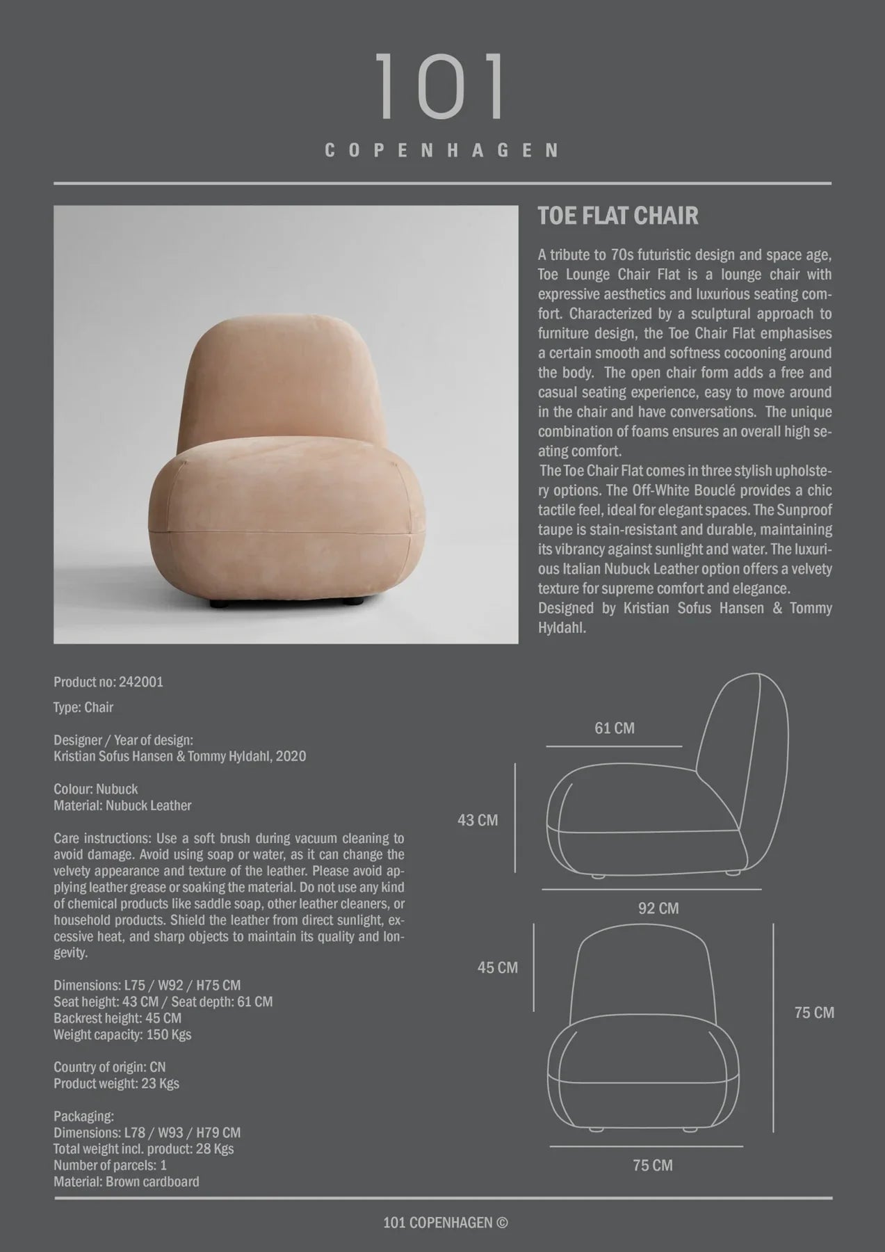 Toe Chair - Flat