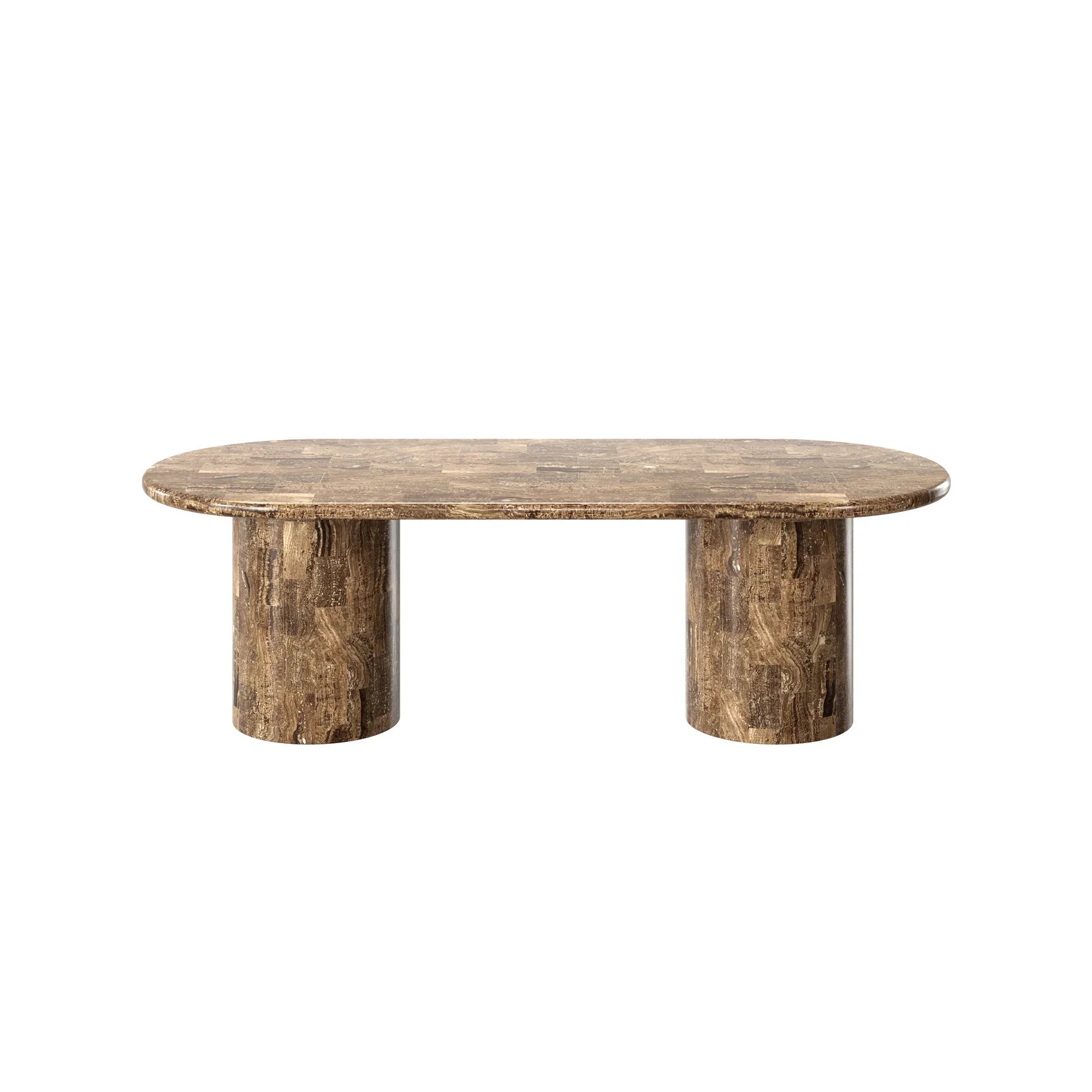 Paradis Oval Dining Table, Moreno Stone