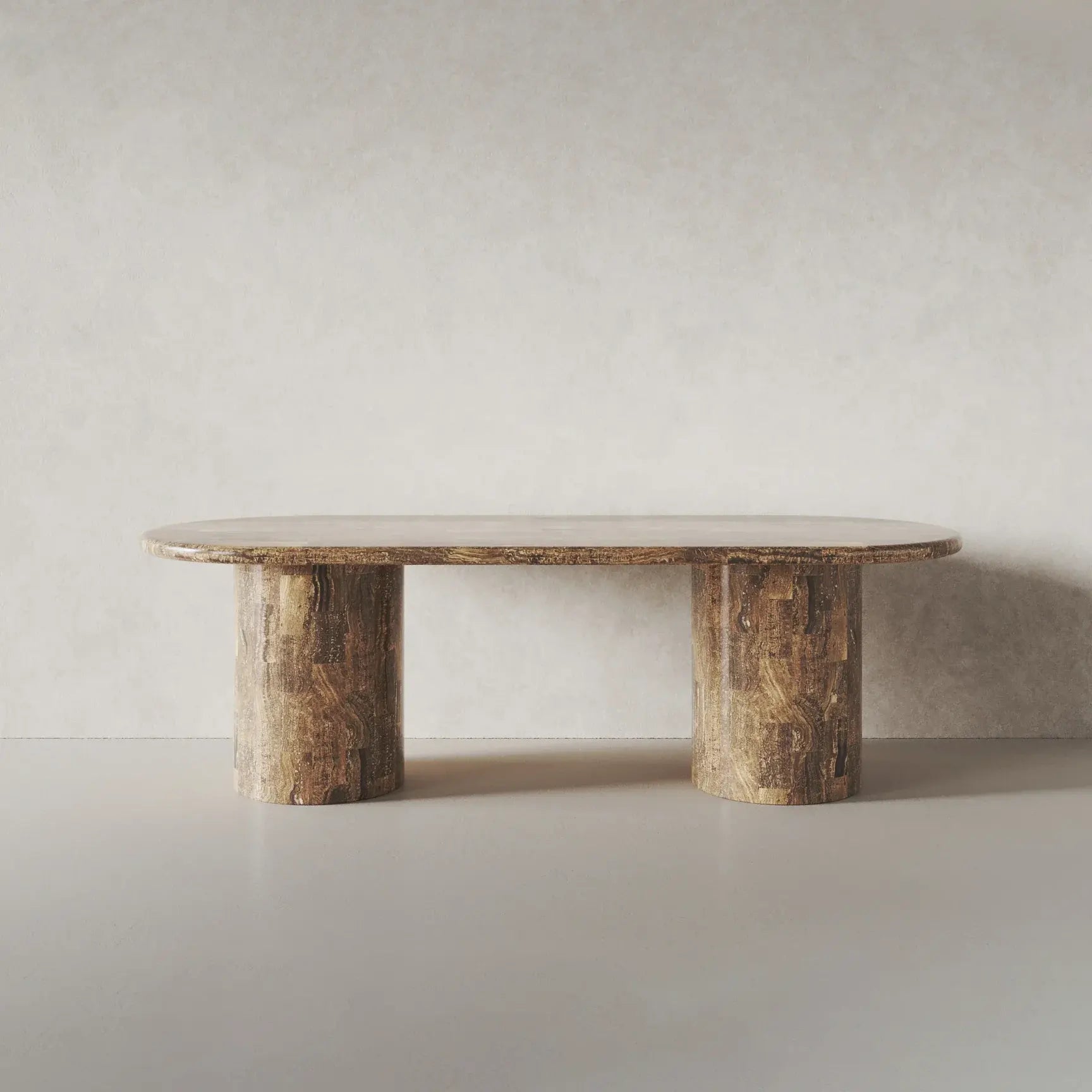 Paradis Oval Dining Table, Moreno Stone