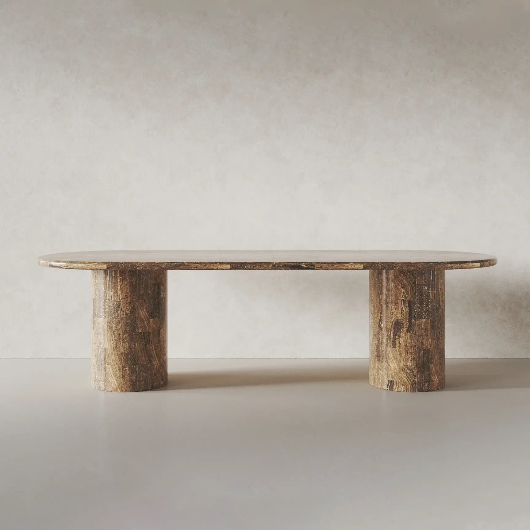 Paradis Oval Dining Table, Moreno Stone