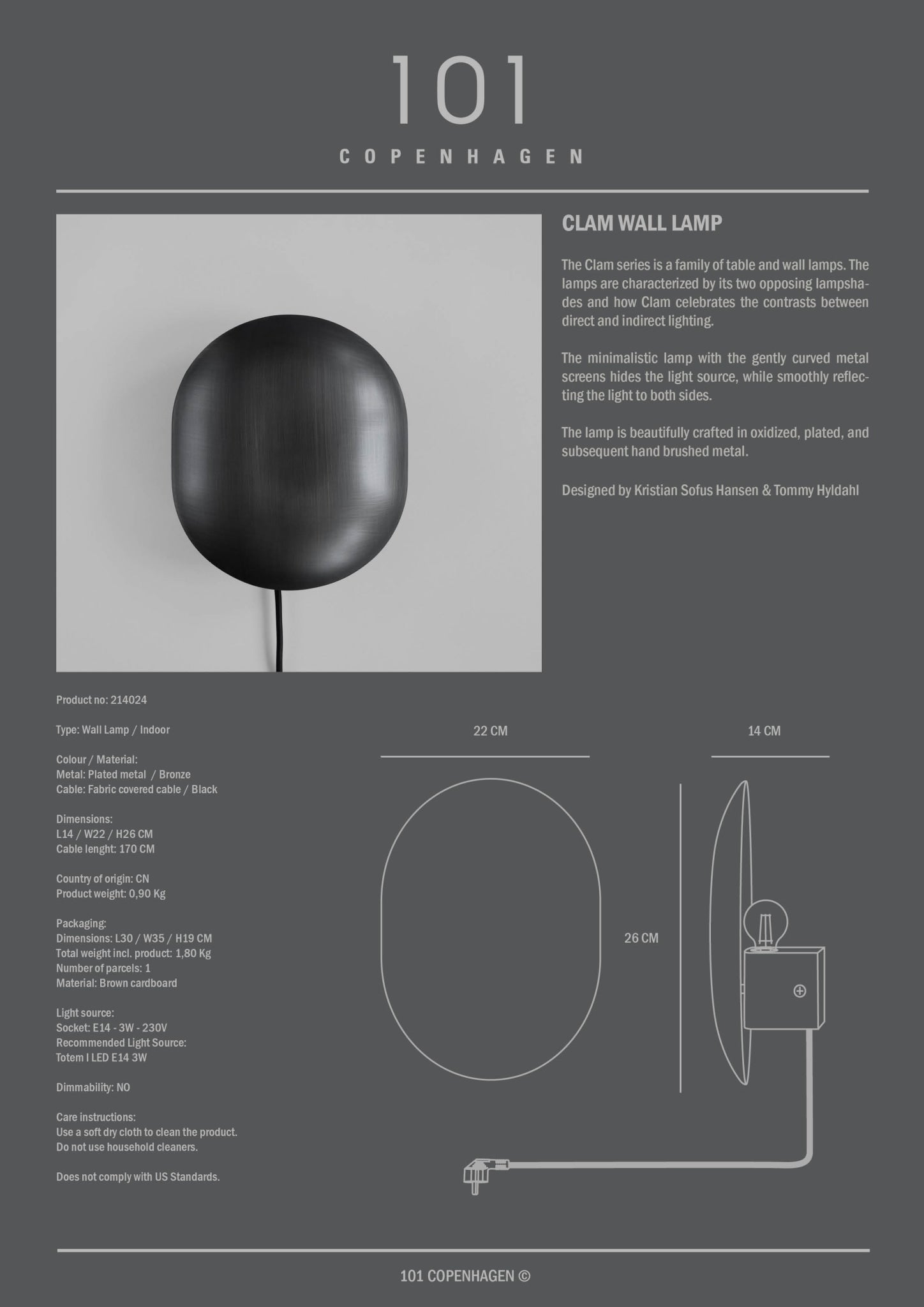 Clam Wall Lamp