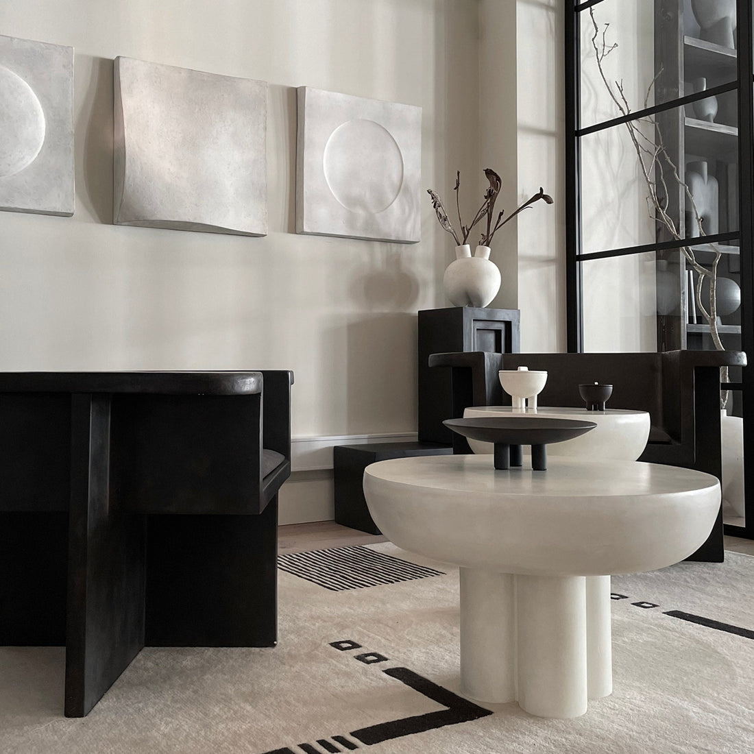 Crown Table, Low - Bone White - Pickup Only