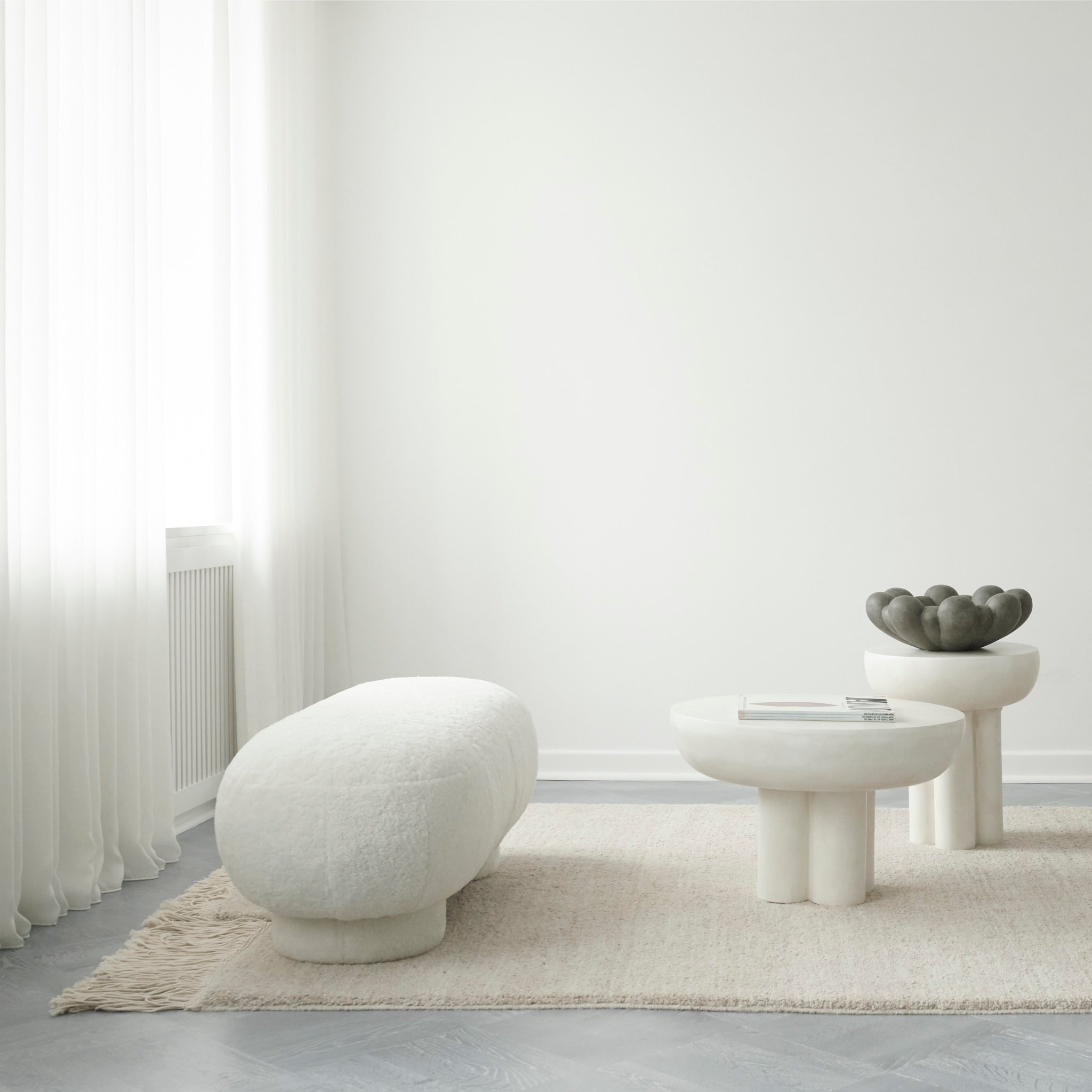 Crown Table, Low - Bone White - Pickup Only