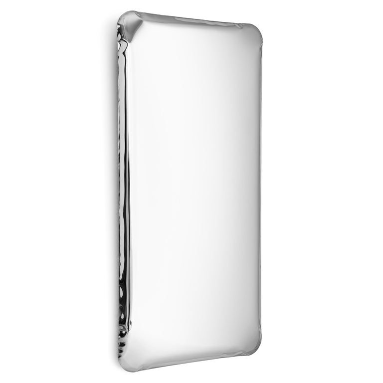 Stainless Steel Tafla QC Sculptural Wall Mirror (Customizable)