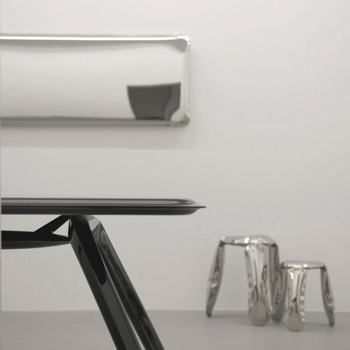 Stainless Steel Tafla QC Sculptural Wall Mirror (Customizable)