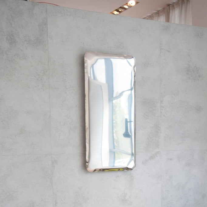 Stainless Steel Tafla QC Sculptural Wall Mirror (Customizable)